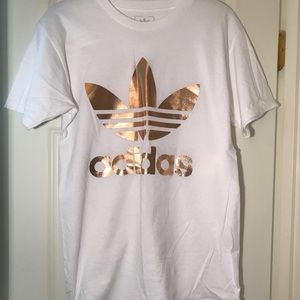 NWOT gold ADIDAS top